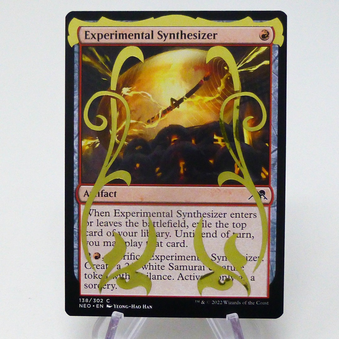 Experimental Synthesizer MTG CARD Altered Golden Foil Etsy