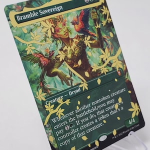 Bramble Sovereign (sem bordas) MTG CARD * Vinil de folha de ouro alterado* Magic the Gathering - foil, dourado, alter, alterado, presente, dragão