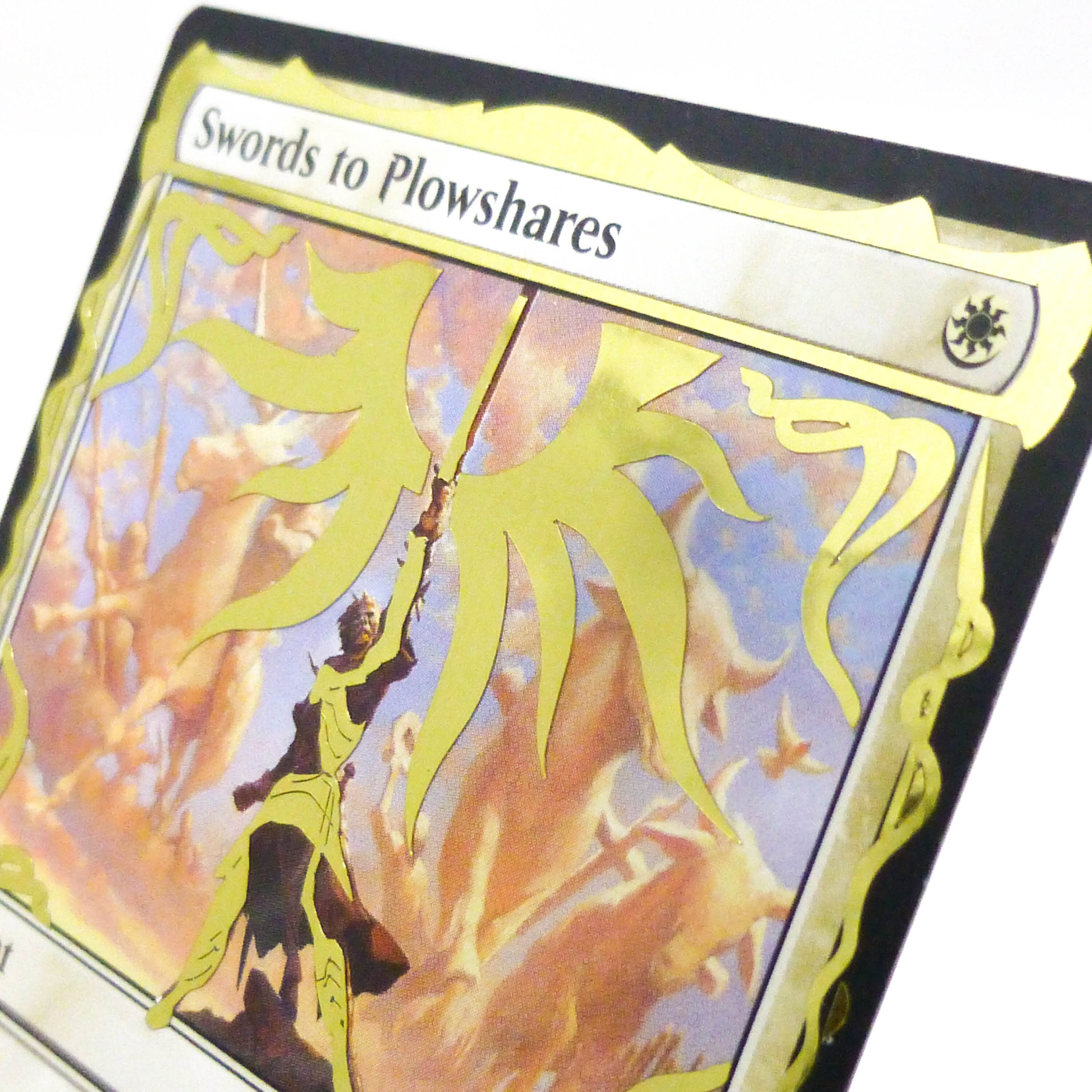 Swords to Plowshares Commander MTG CARD Altered Gold Foil Vinyl Magic