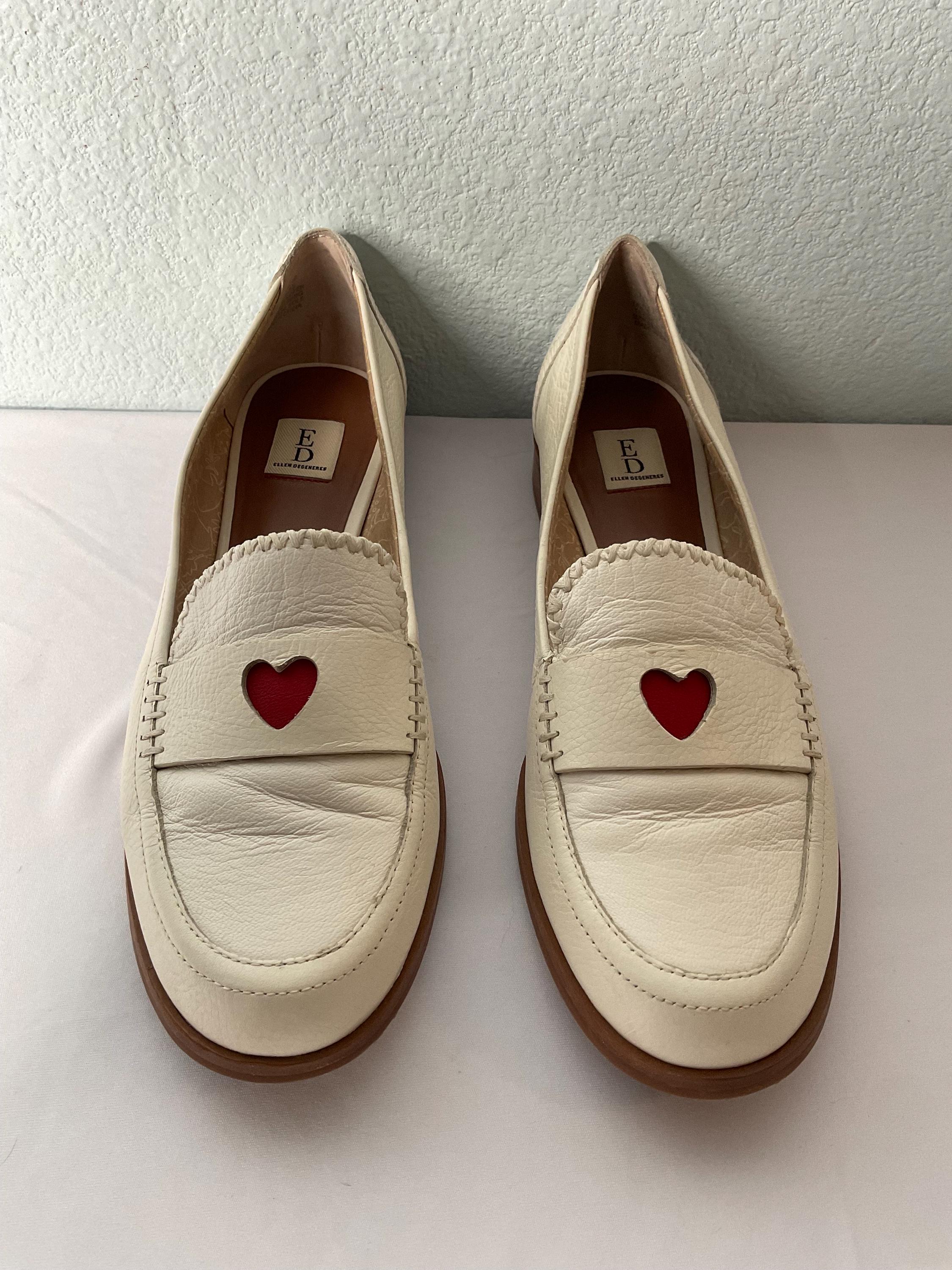 Ellen Degeneres Loafers White With Red Heart Size 7.5 Etsy
