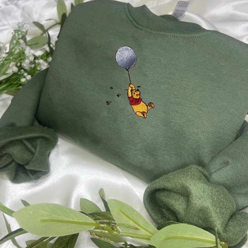 Winnie the Pooh inspired fully embroidered sweatshirt