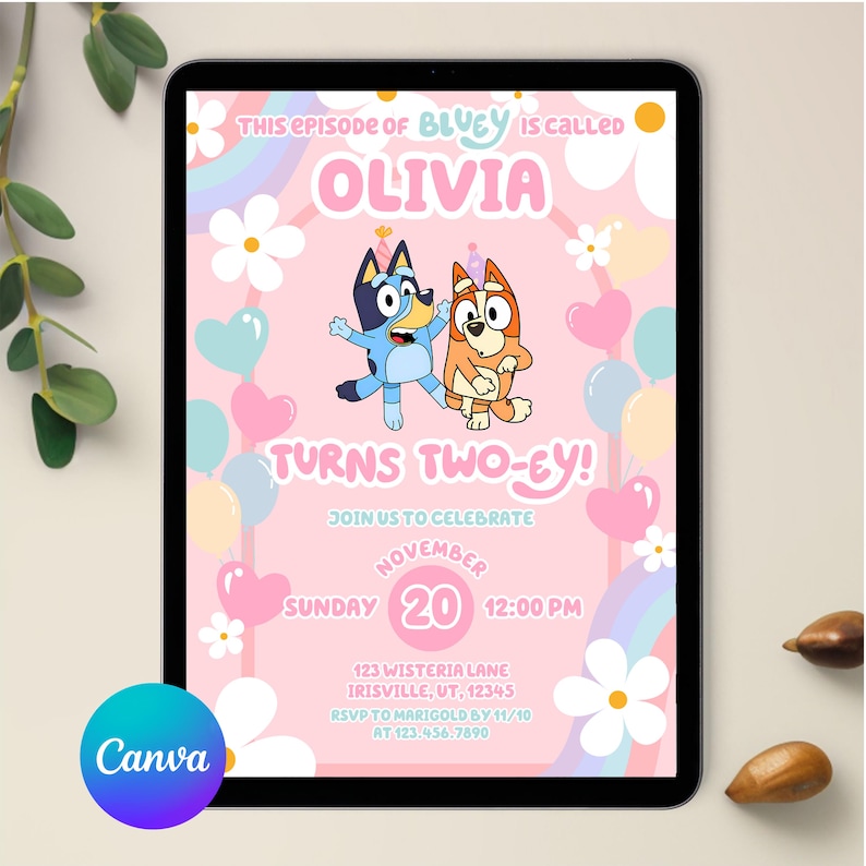 Blue Dog Birthday Invitation, Puppy Party Invite, This Episode of ...
