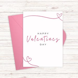 Tarjeta de feliz día de San Valentín / Para pareja, amigo, amante, etc. / Descarga digital PDF imprimible