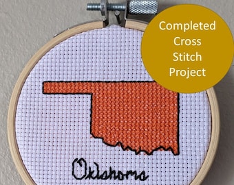 Proyecto de punto de cruz de Oklahoma completado