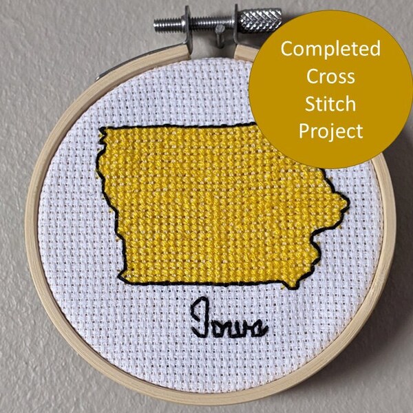 Iowa Cross Stitch Etsy