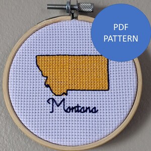 Montana Cross Stitch Pattern (PDF Pattern Only)