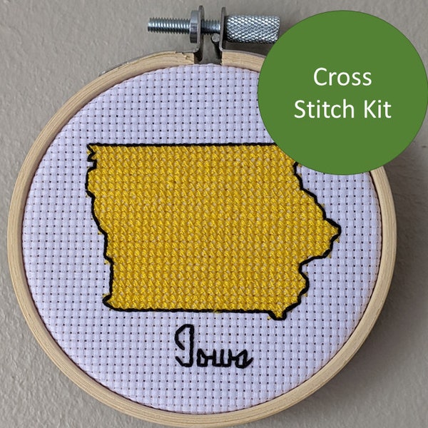Iowa Cross Stitch Etsy