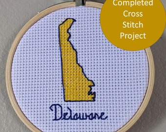 Proyecto de punto de cruz de Delaware completado