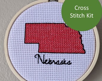 Kit de punto de cruz de Nebraska