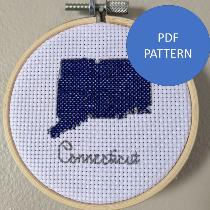 Connecticut Cross Stitch Pattern (PDF Pattern Only) - Etsy