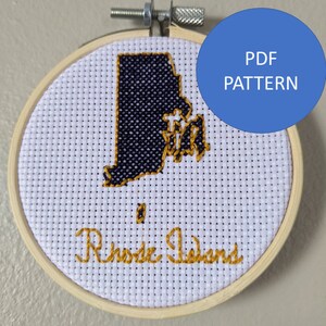 Rhode Island Cross Stitch Pattern (PDF Pattern Only)