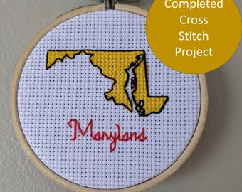 Proyecto de punto de cruz de Maryland completado