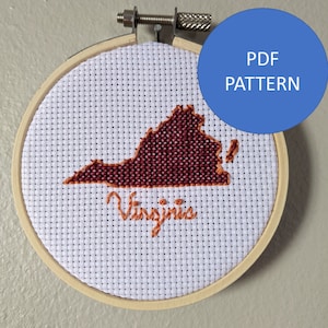 Virginia Cross Stitch Pattern (PDF Pattern Only)