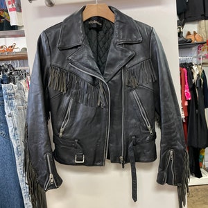 Harley Davidson 1990s Black Leather Jacket