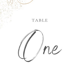 Digital Download - table number cards