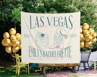 Custom Vegas theme Bachelorette Party Banner, Vegas Birthday party deco, Vegas birthday photo prop, Cowgirl Casino Bach sign, Bride banner