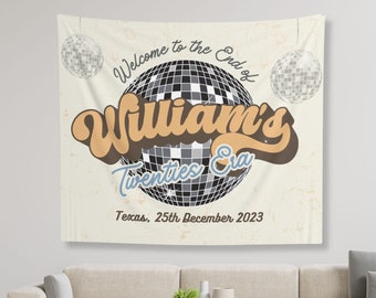 Thirtieth Birthday Party Banner Decor Personalized, RIP Your 20s, 30th Bday Party Photobooth, 70s Disco Themed Birthday Party Props Present