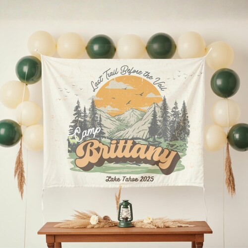 Enseigne personnalisée pour EVJF, décoration photo pour week-end entre filles, décoration de bannière murale pour célibataire, décoration forêt pour douche nuptiale