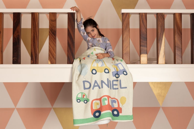 Personalized Dino Car Theme Baby Shower Gift, Trex Car Kids Nursery