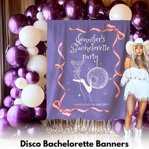 Disco Bachelorette Banner, Boots & Bling Party Sign, Glitter Bride Bash Backdrop, Final Disco Photo Prop, Nashville Bride Bash party Supply