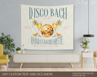 Personalized Luxury Bach Party Wall Photobooth, Last Disco Name Bridal Gift, Cocktail Bachelorette Party supplies Disco Bach Sign Decoration