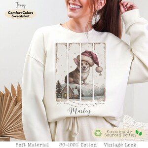 Pembroke Welsh Corgi Christmas Sweatshirt, Holiday Corgi Mom Pullover, Festive Dog Lover Crewneck, Cozy Comfort Colors Winter Corgi Sweater