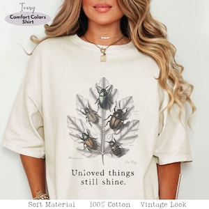 Chemise anti-insectes LGBTQ Pride, T-shirt insecte queer minimal, haut Unloved Things Still Shine, T-shirt LGBTQ d&#39;entomologie vintage, cadeau unique pour amateur de plantes