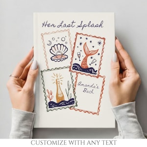 Mermaid Bride Bachelorette Journal, Under The Sea Bridal Shower Guestbook, Coastal Bride Notebook Gift, Shell Yeah Bach Party Favor Journal