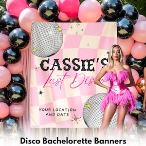Disco Bride Party Backdrop, Bride&#39;s Last Disco Banner, Disco Bride Tapestry, Nashville Bride Final Disco Bash, Last Disco Bachelorette Sign