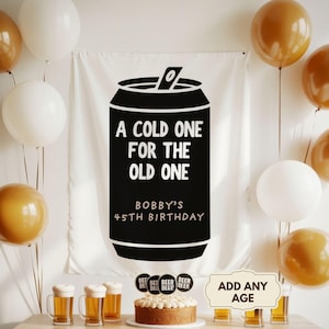Anpassad 45-års ölfödelsedagsbakgrund med temafestdekor, Cheers And Beers födelsedagsbanderoll, Vintage 1981 herrfödelsedagsskylt, bryggeritemadekor