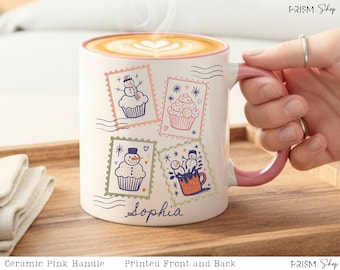 Tazza natalizia infrangibile per bambini personalizzata, bomboniere per feste di compleanno per bambini, tazza di cioccolata calda, regalo di tazza di cioccolata calda, tazze di Natale personalizzate per il campeggio