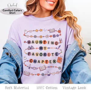 Booktrovert Halloween T-Shirt, Spooky Bookish Tee, Ghost Reading Fall Top, Boo Introvert Book Lover Shirt, Cute Witchy Reader Tees Gift