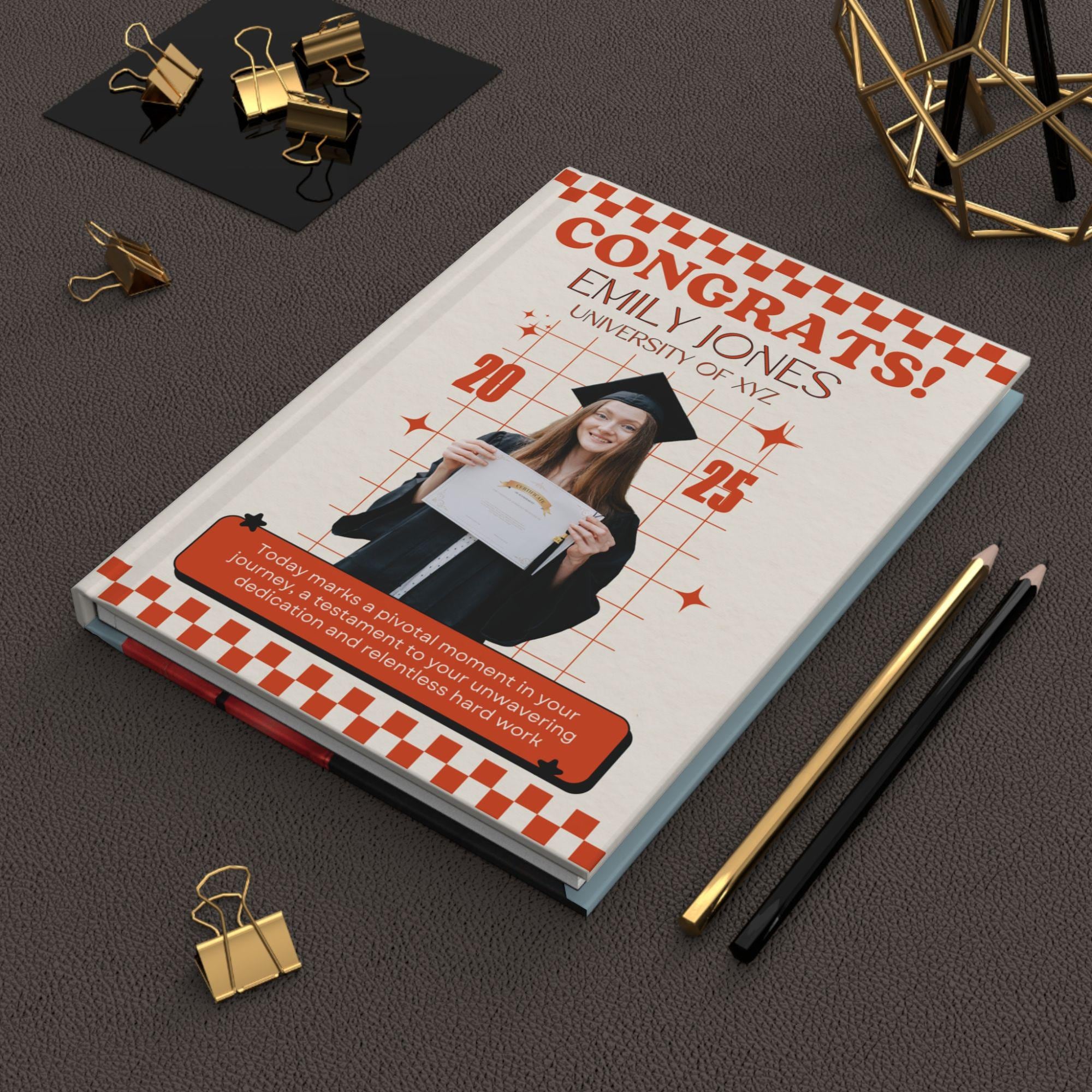 Retro Graduation Photo Journal 2025, Custom Graduation Scrapbook ...