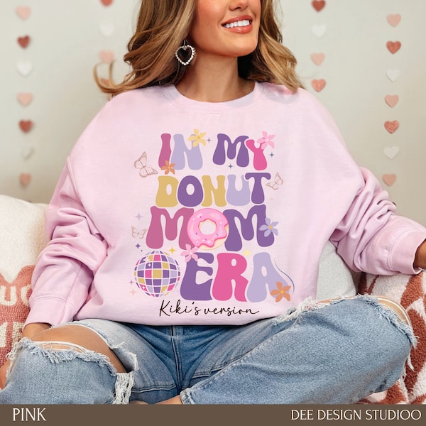Donut mom sweatshirt Personalized, Donut theme girl Birthday Mom party, Sweet Donut mama Sweater, Mother Day Gift, Donut mom birthday shirt