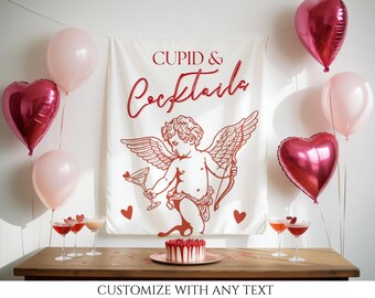 Galentine's Day-feestbanner, Galentine's Bachelorette-welkomstbord, Galentine's Girls Night Party-bord, Valentijnsdag feestdecoraties