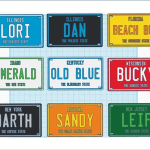Plastic Personalized State License Plates for Bikes / eBikes - 3D Printed