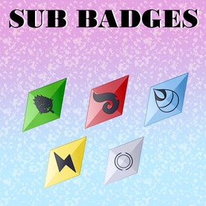 Z Crystal Sub Badges | Pack 1 | Twitch
