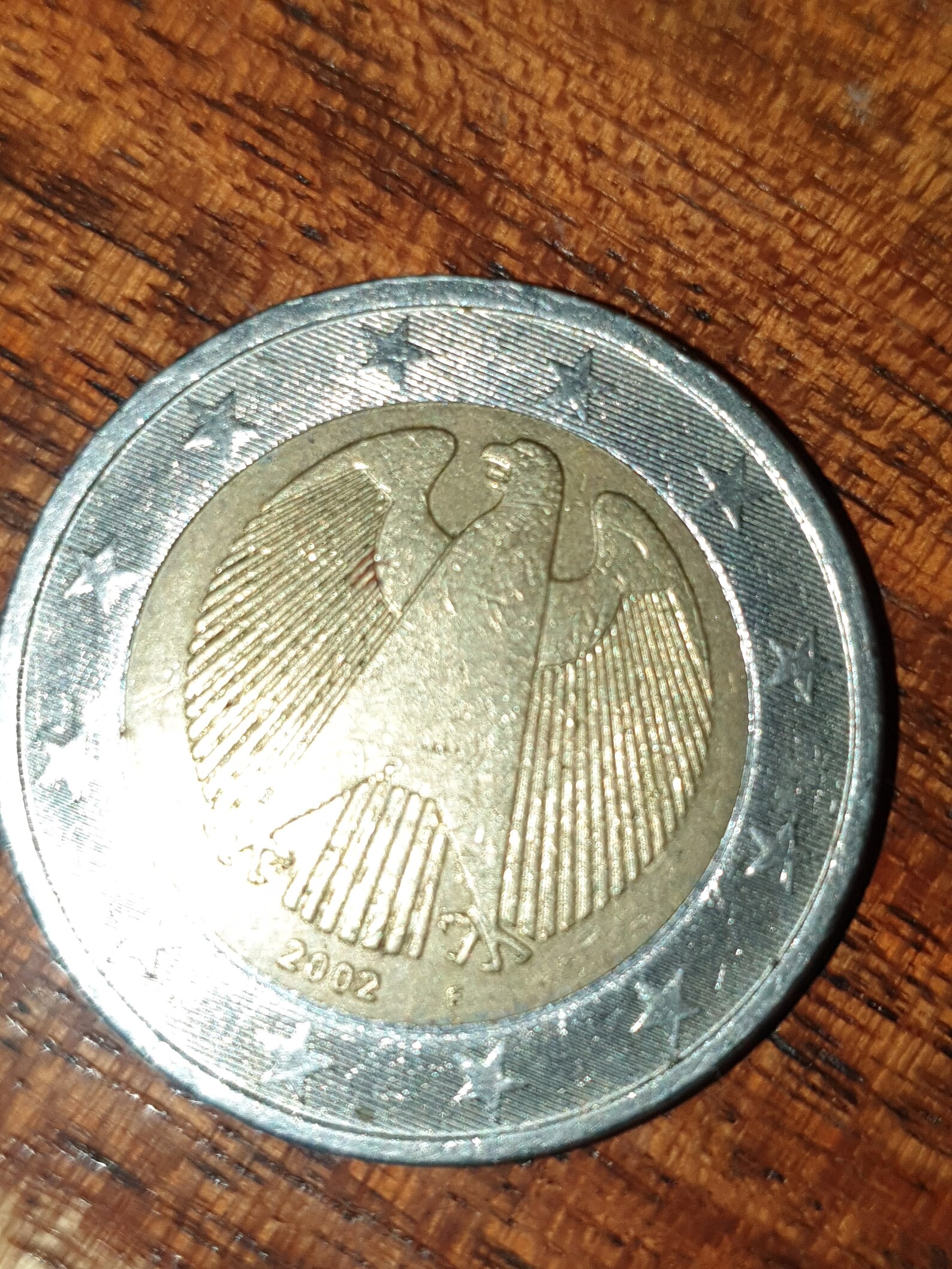 Munt 2 Euro Duitsland 2002 Geslagen F Zeldzaam Etsy Nederland