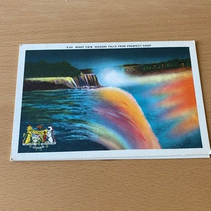 Cartão postal vintage Cataratas do Niágara de Prospect Point