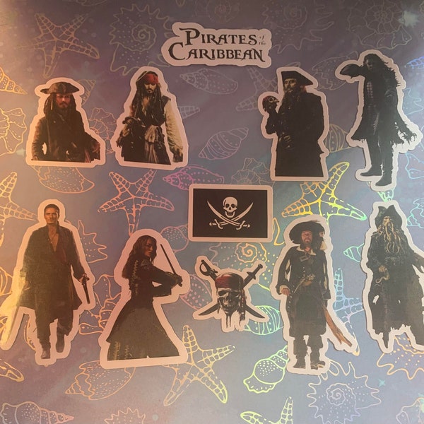 Pirates of The Caribbean Sticker Pack (11 Sticker Pack)