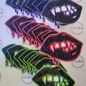 Vampire Lips vinyl sticker