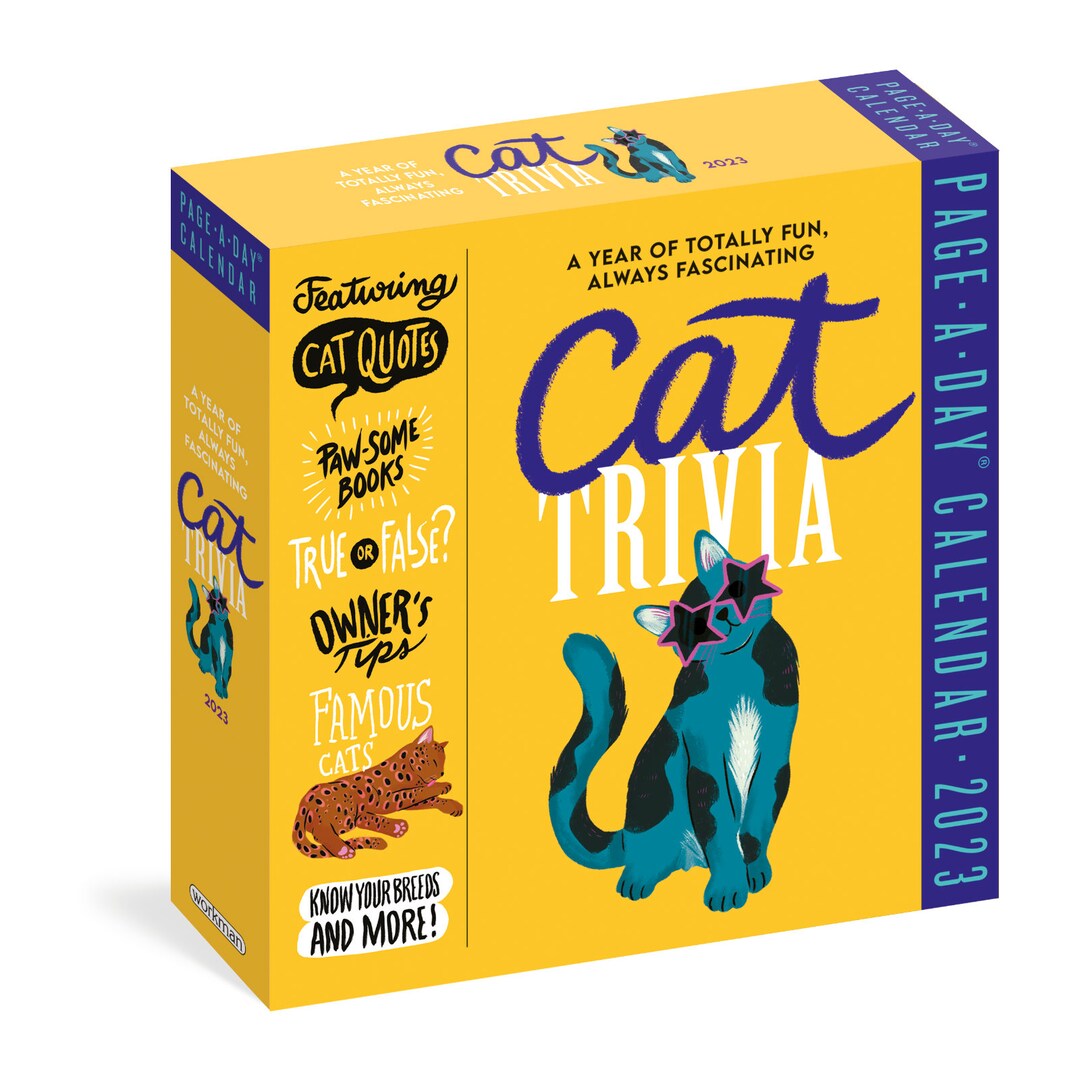 Workman Cat Trivia Pageaday Calendar 2023 Etsy