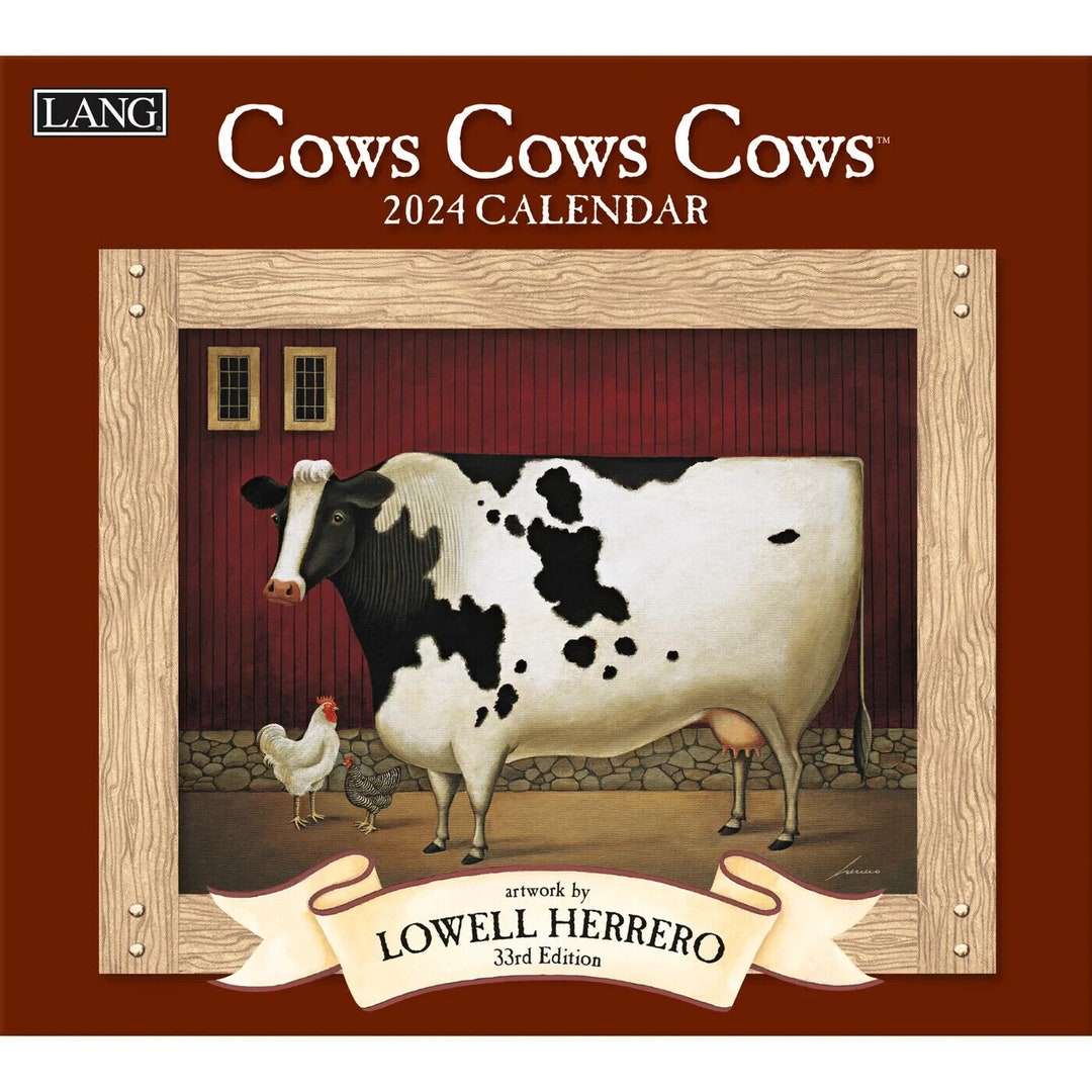 Lang Cows Cows Cows 2025 Wall Calendar Etsy