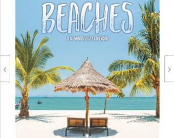 Beaches Calendar 2020 Set Beaches Gifts, Office Supplies Deluxe 2020 Tropical Beaches Mini Calendar with Over 100 Calendar Stickers 