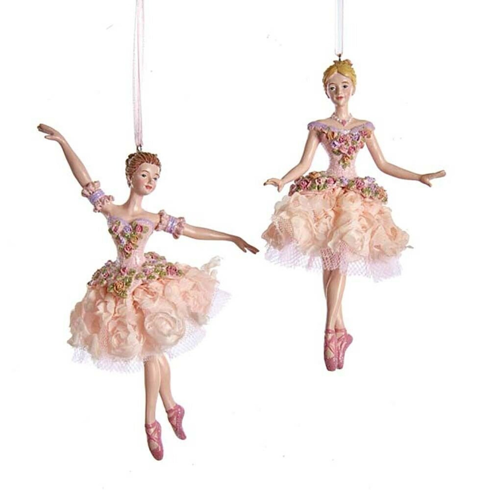 Set of 2 Blush Pink Ballerina Ornaments Etsy