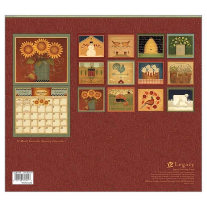 Legacy 2023 Simply Shaker Wall Calendar Etsy