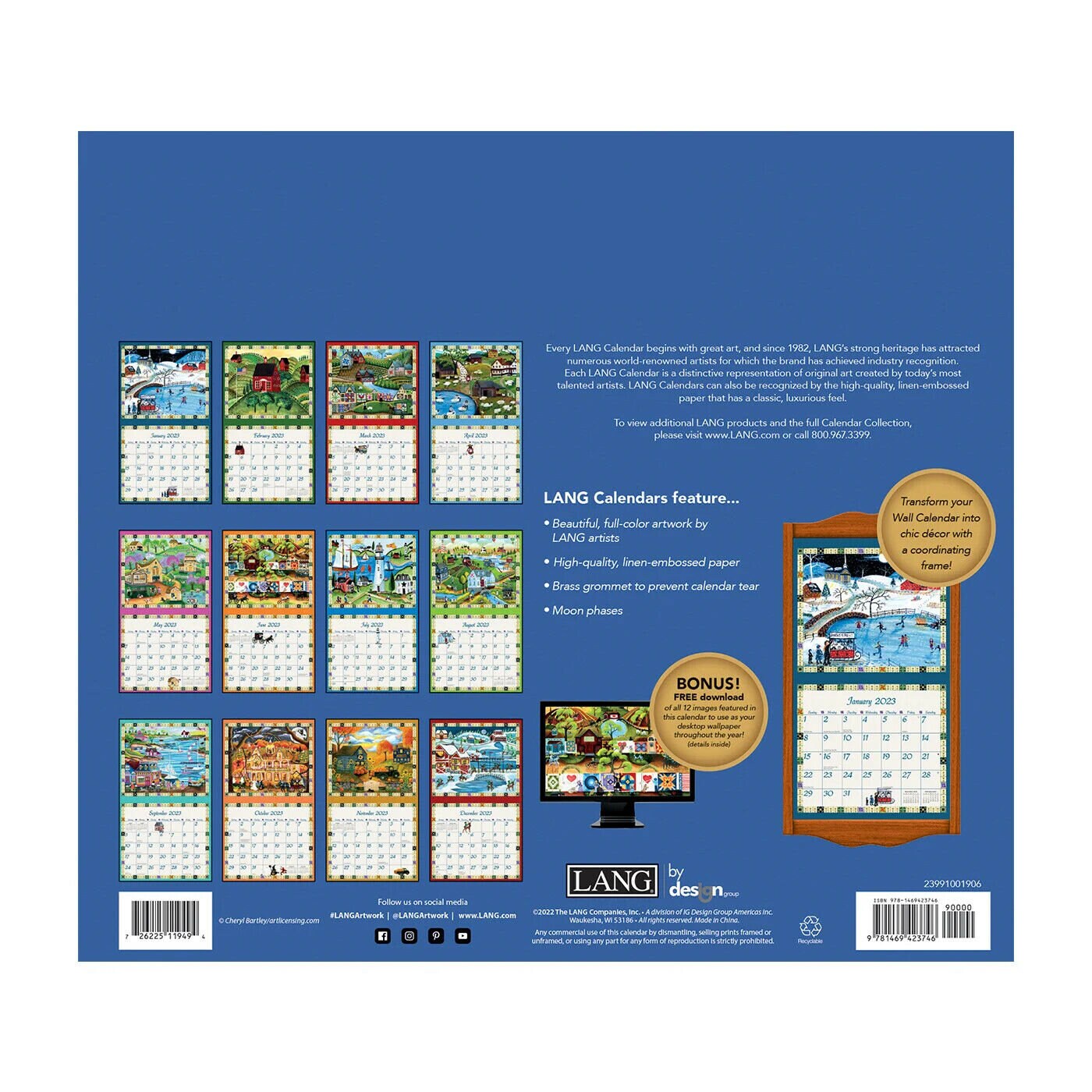 Lang Country Sampler 2023 Wall Calendar Etsy