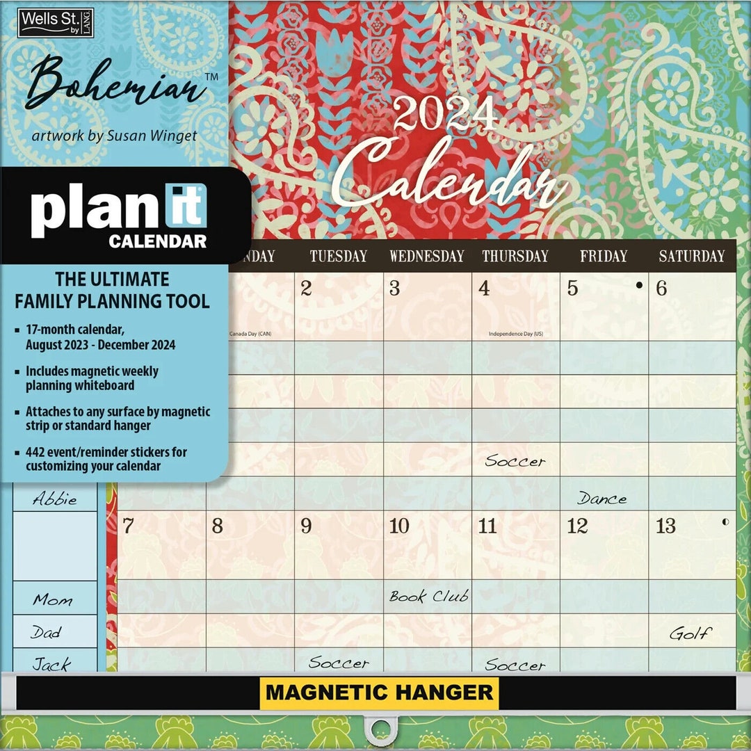 WSBL Bohemian 2024 Planit Calendar Etsy