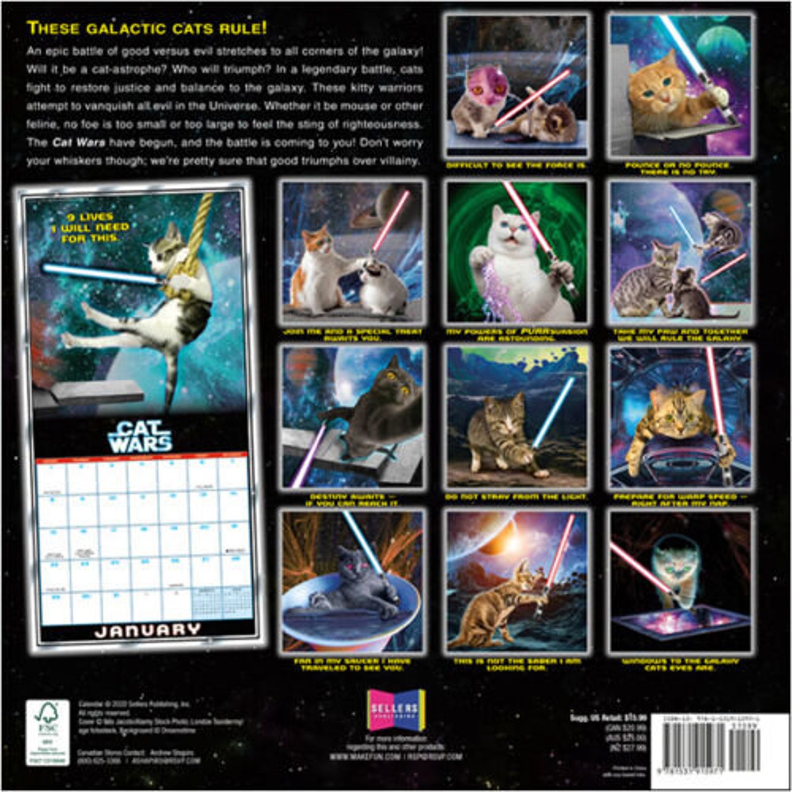 Sellers Publishing Cat Wars 2023 Wall Calendar - Etsy