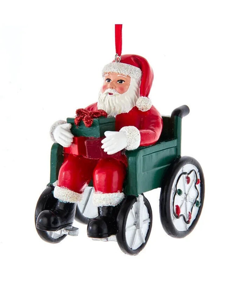 Santa in Wheelchair Ornament Etsy